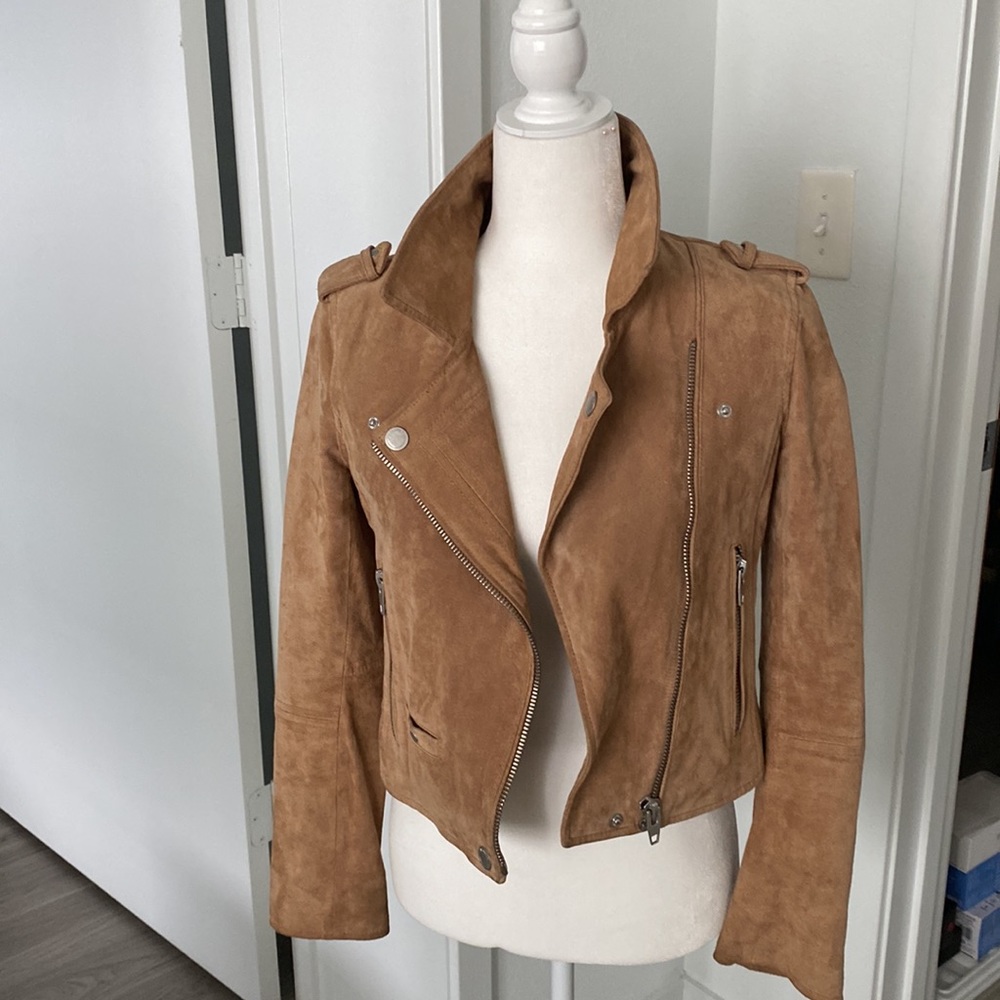 Blank NYC Crop leather moto jacket